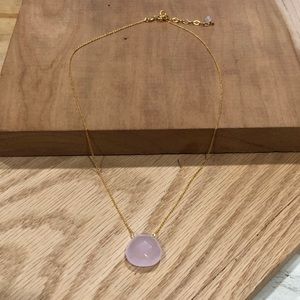 Bella Boutique SF Pink gemstone teardrop necklace